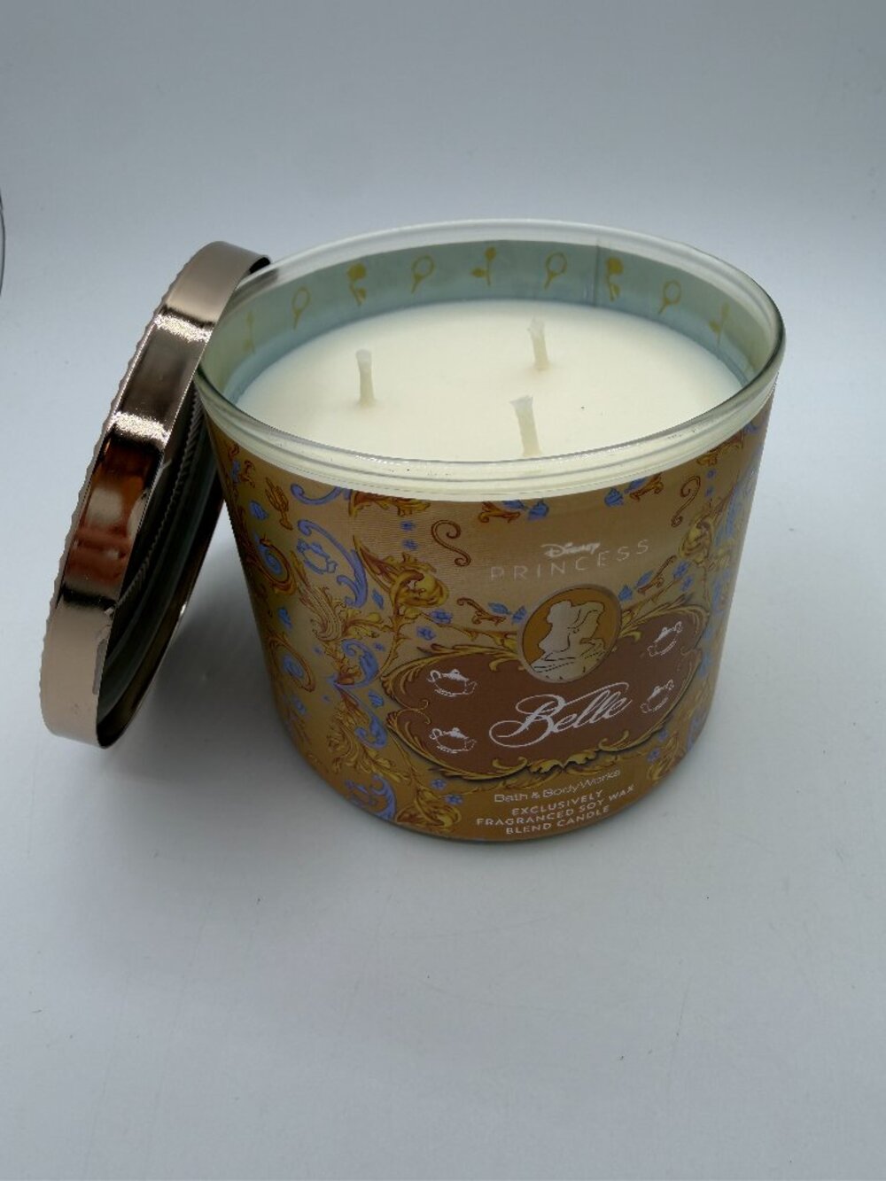 Bath & Body Works Disney Princess BELLE 3-Wick Scented Candle 14.5 oz. NEW